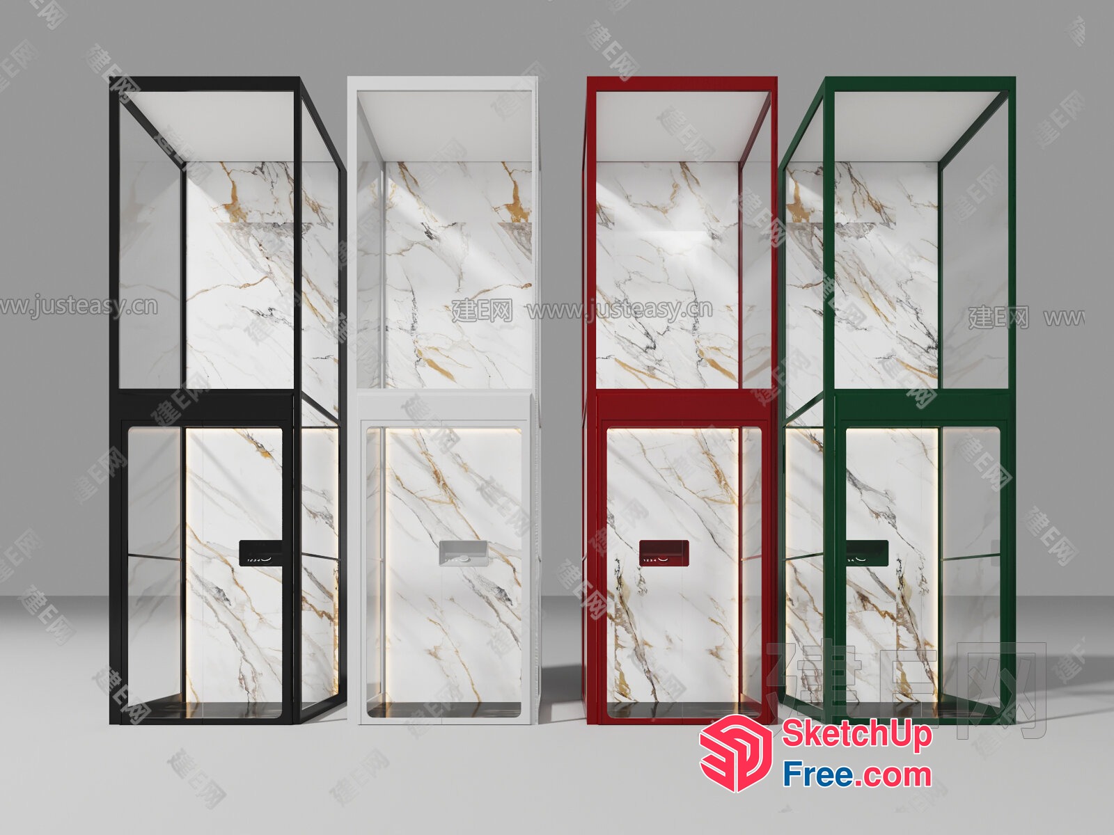 Elevator And Stairway Interior Design 3D SketchUp File