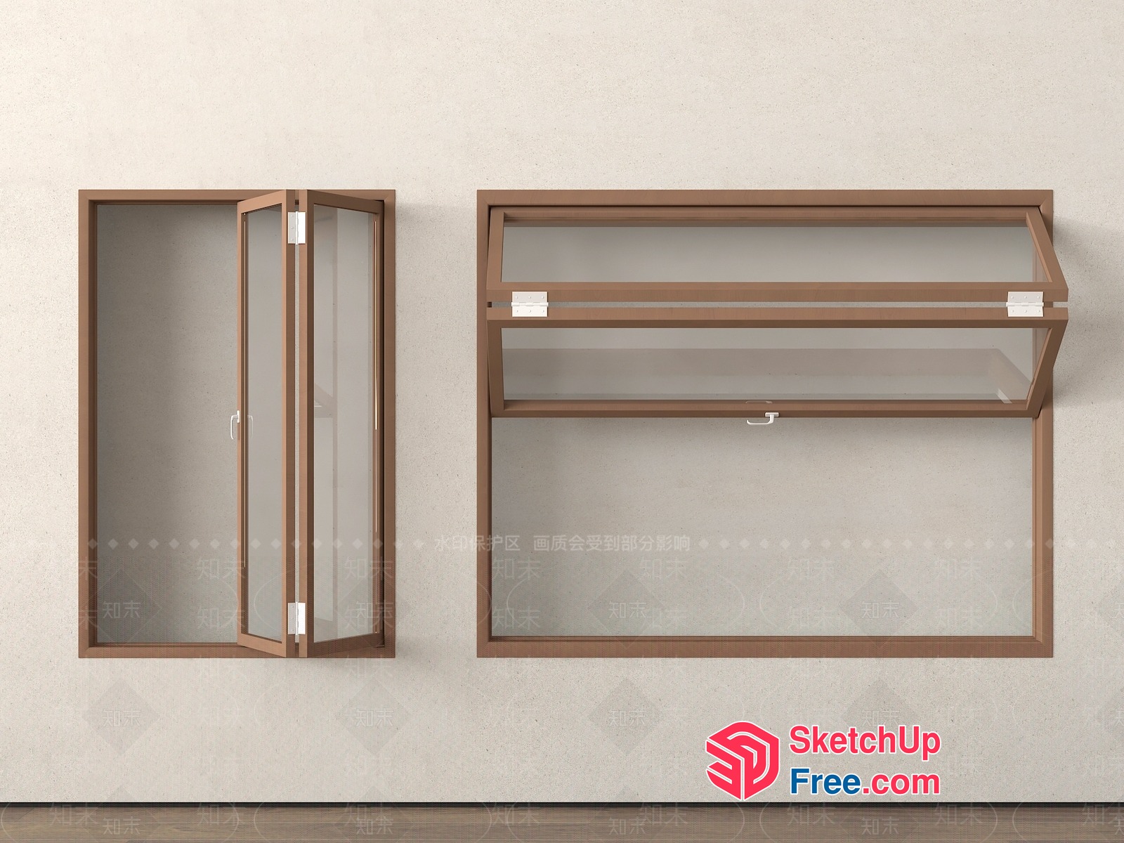 Wooden Window And Door Frames 3D SketchUp File