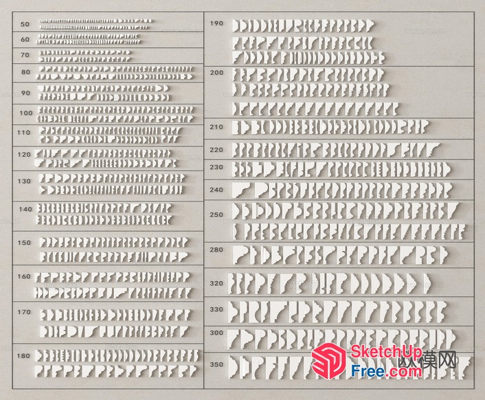 Decorative Moulding Patterns For Interior Design 3D SketchUp File
