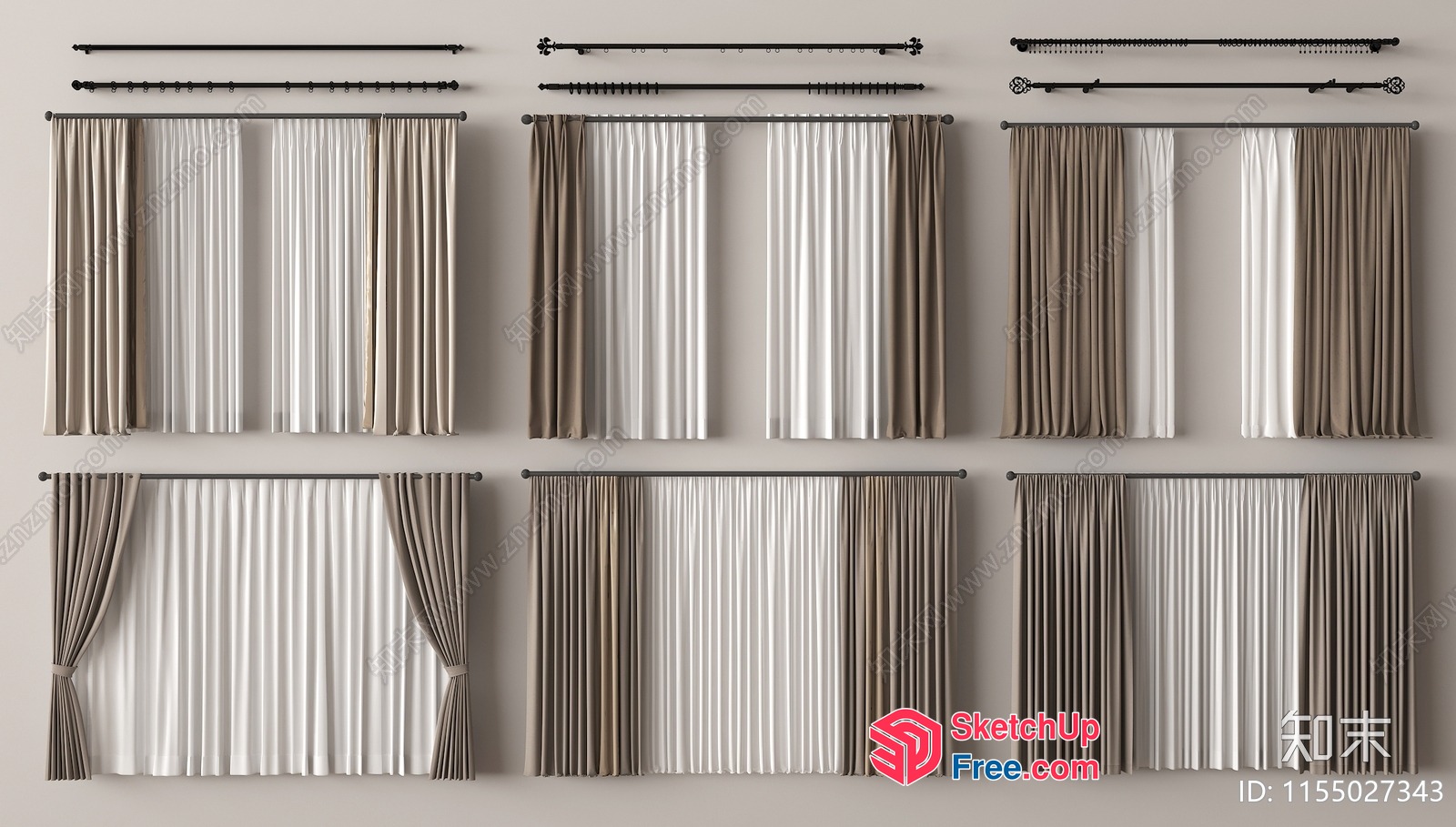 Elegant And Sophisticated Curtain Designs 3D SketchUp File