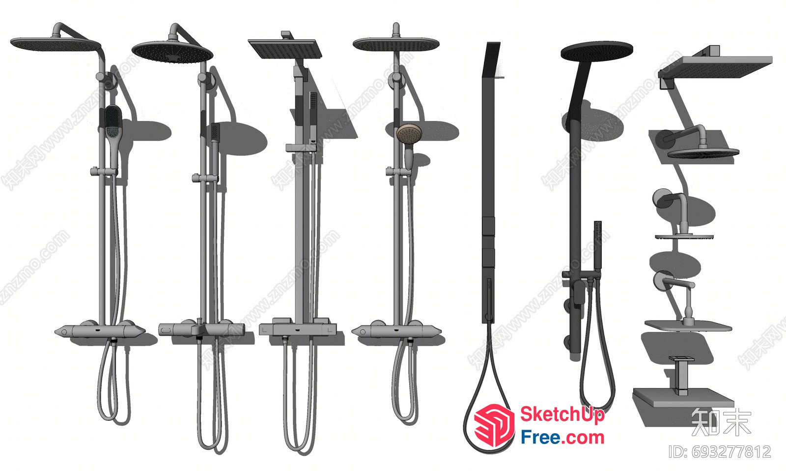Shower Head And Faucet Collection 3D SketchUp File
