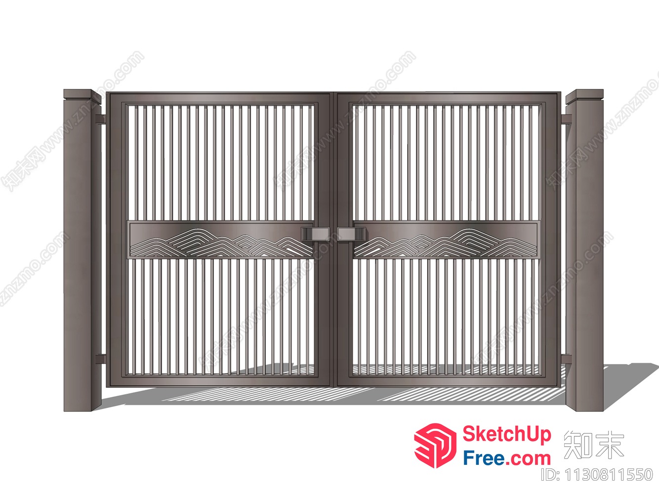 Elegant Metal Gate With Intricate Design 3D SketchUp File