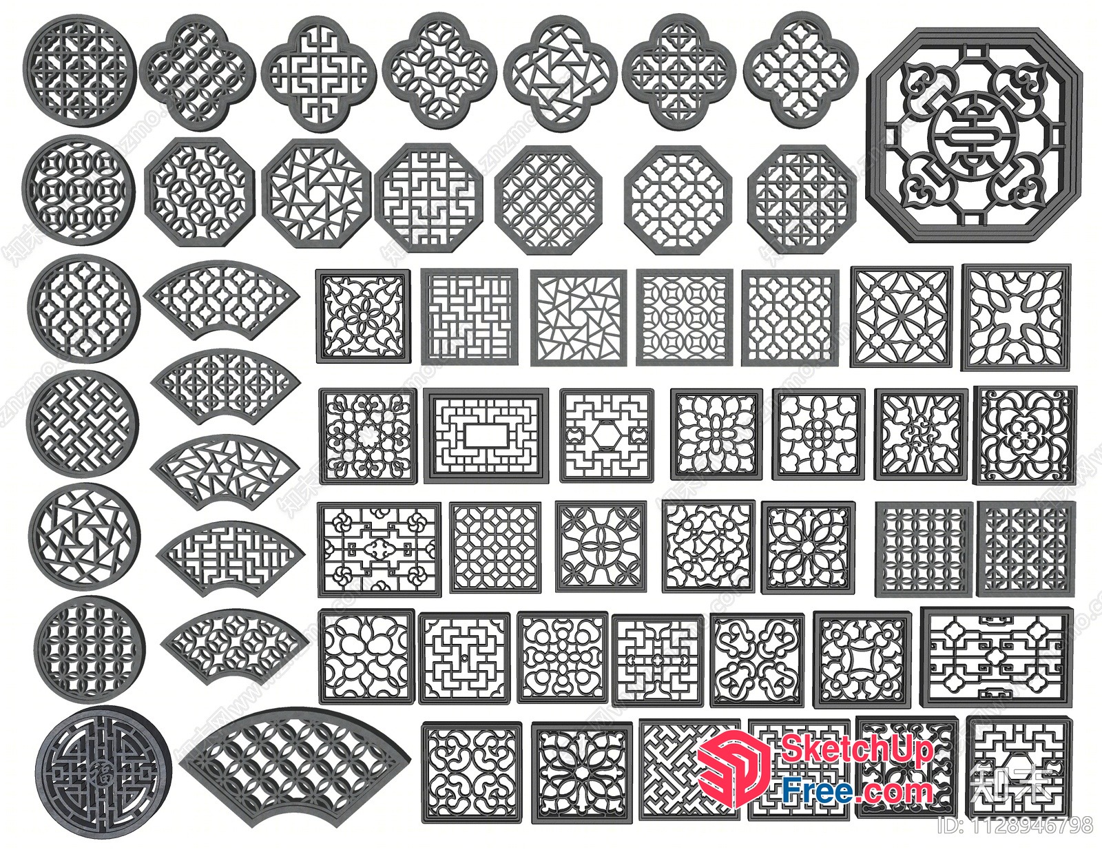 Intricate Geometric Patterns 3D SketchUp File