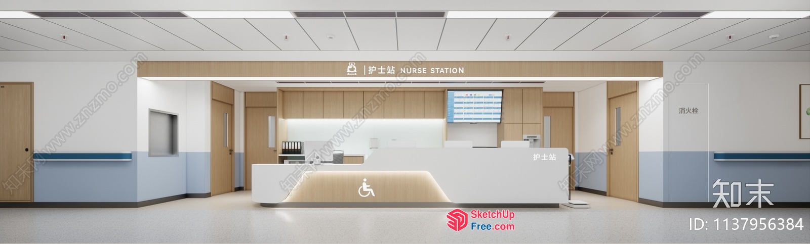 Modern Hospital Interior With Clean And Neutral Color Scheme 3D SketchUp File