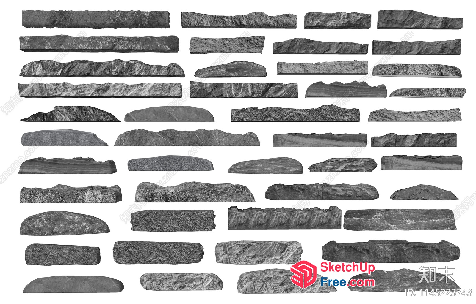 Natural Stone Collection 3D SketchUp File