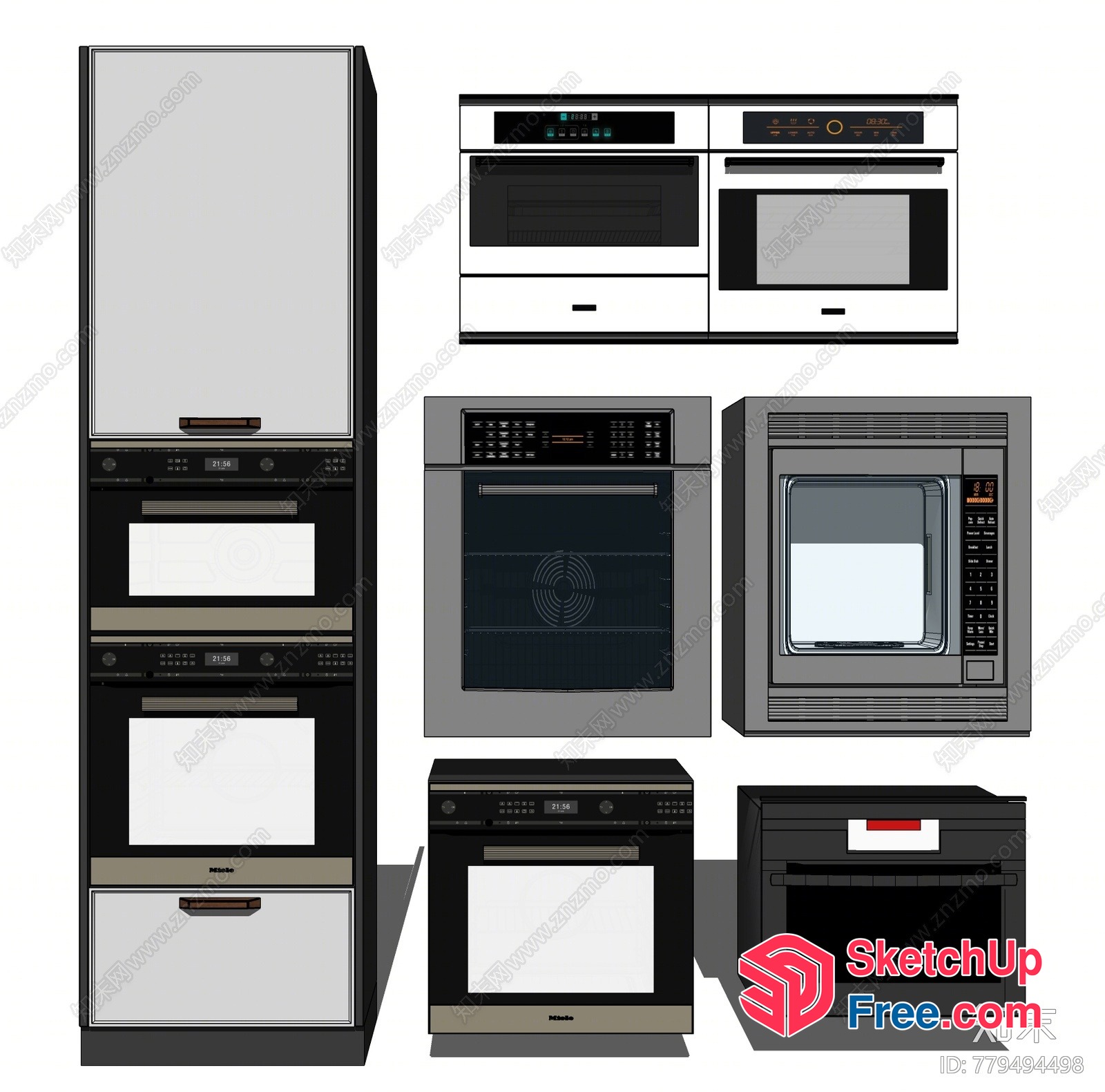 Modern Kitchen Appliance Collection 3D SketchUp File