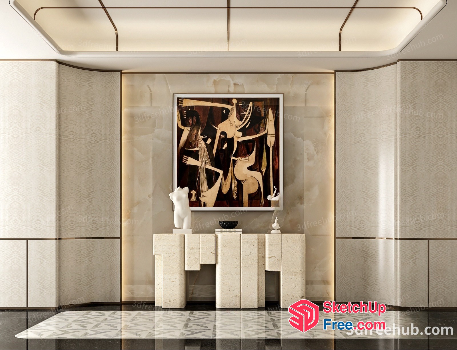 Artistic Modern Decorative Home Interior 3D SketchUp File