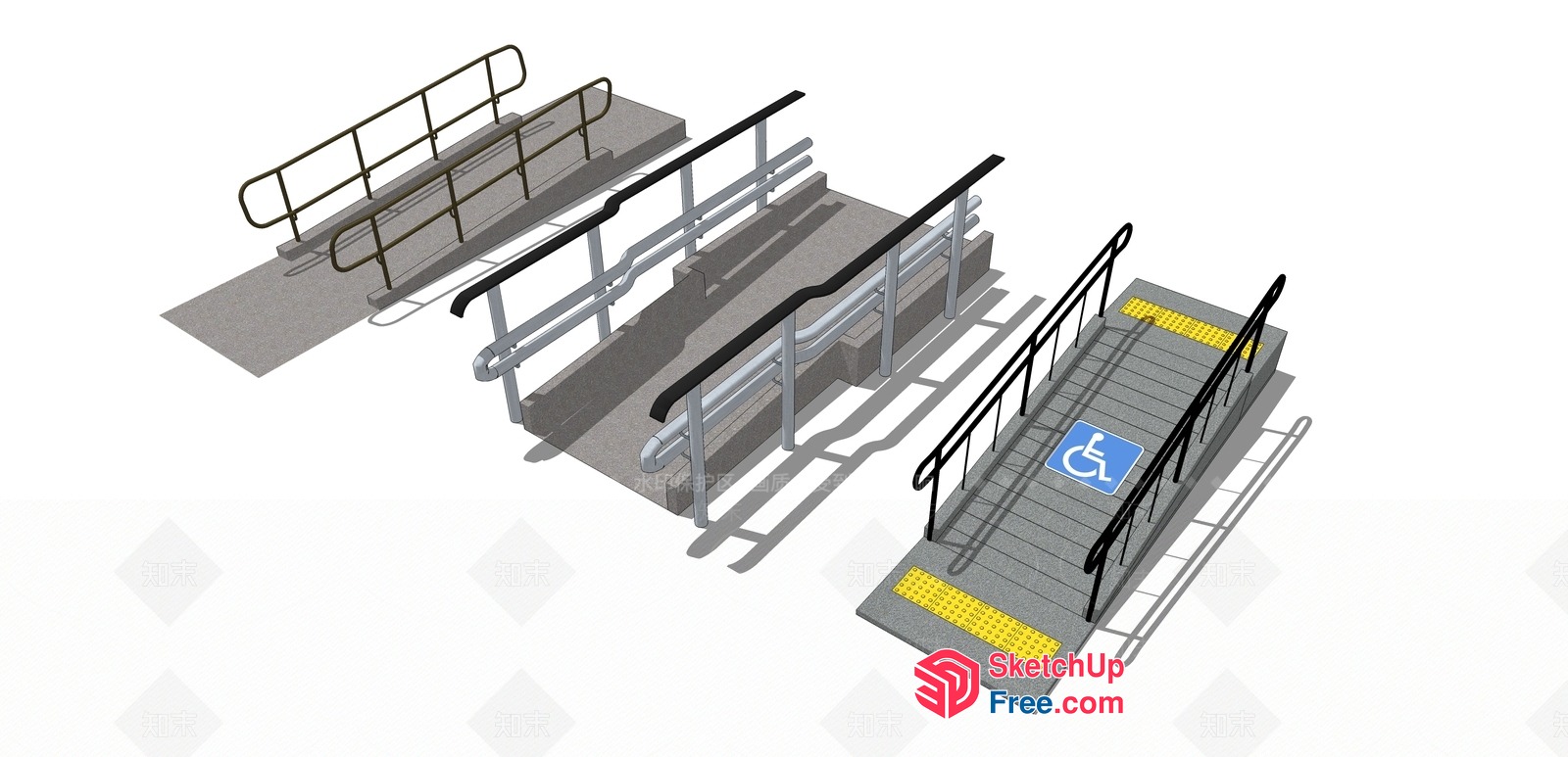 Railing System For Accessibility 3D SketchUp File