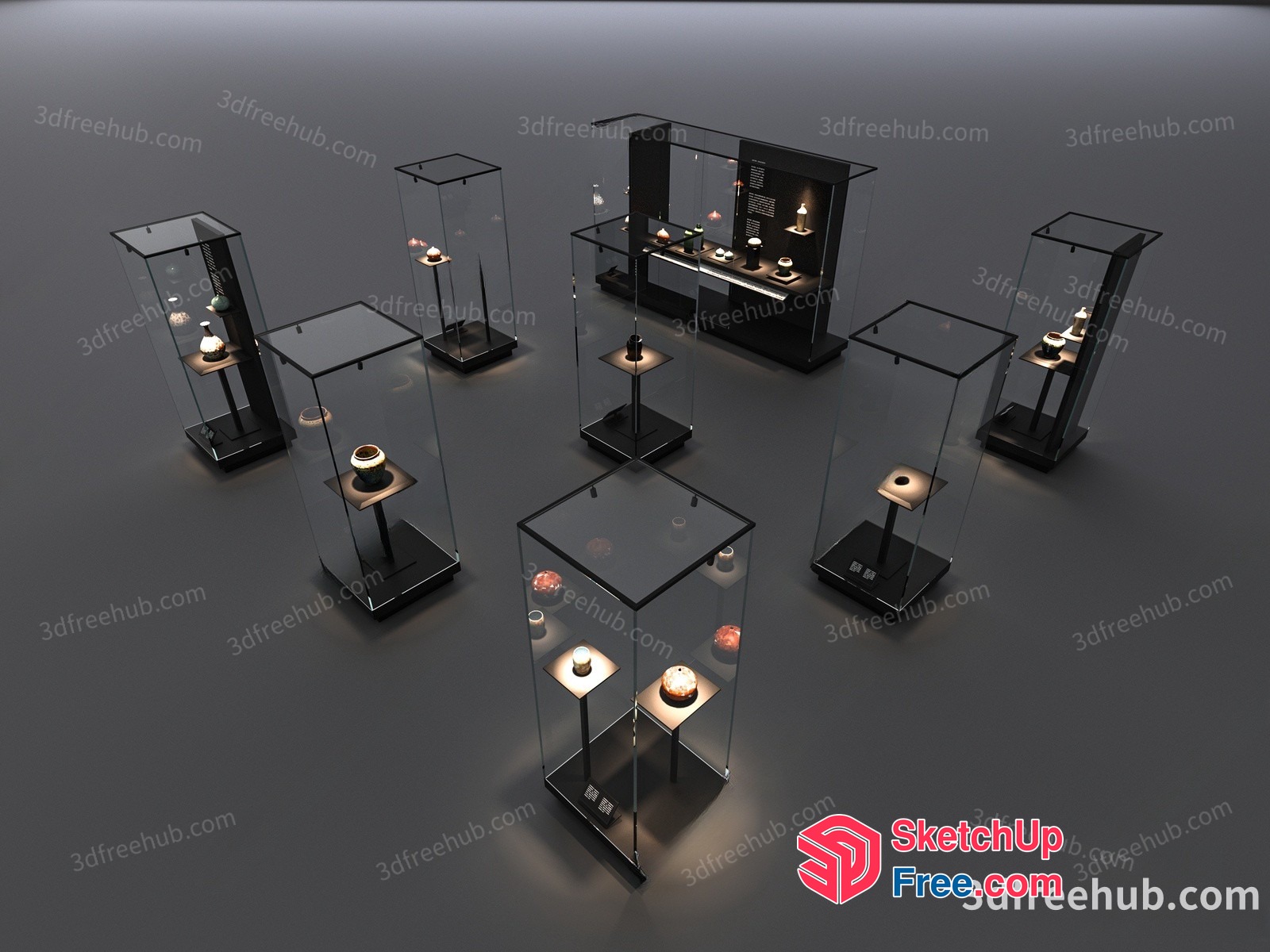 Modern Jewelry Display Cases 3D SketchUp File