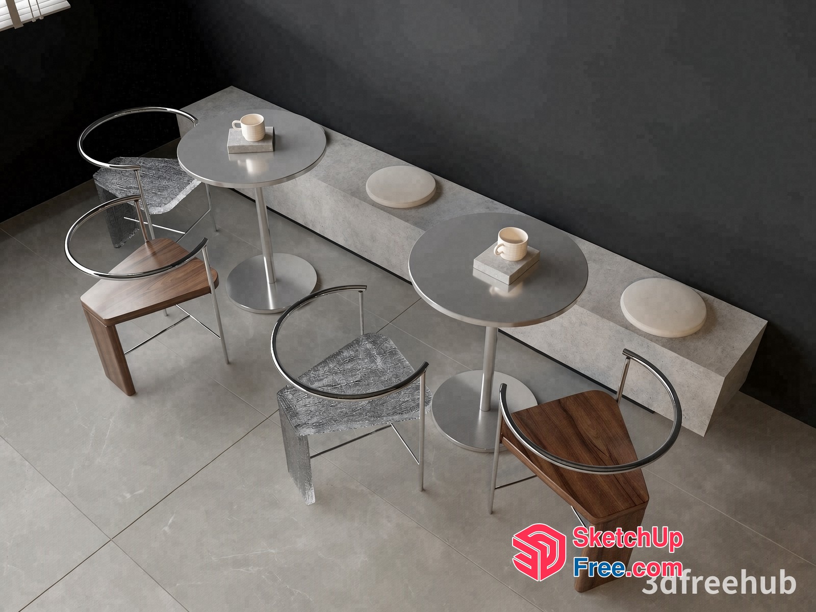 Modern Minimalist Living Room Furniture 3D SketchUp File