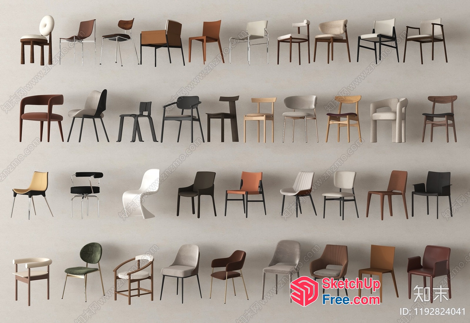 Modern And Elegant Chair Collection 3D SketchUp File