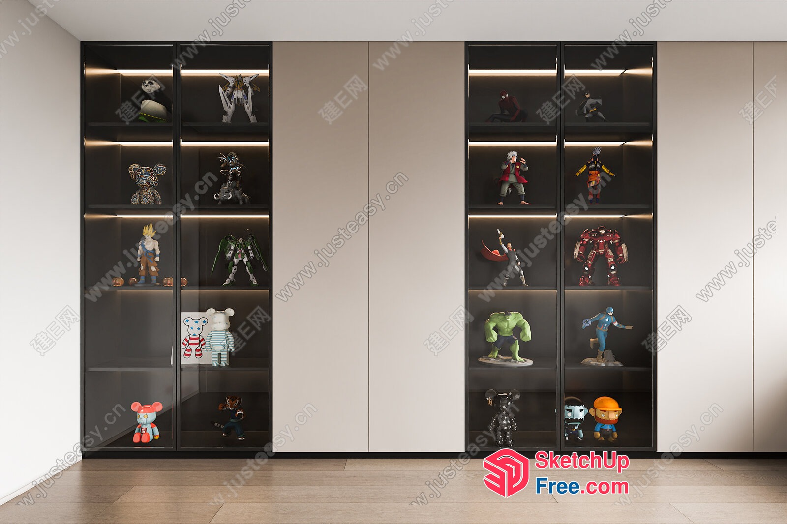 Toy Collection Display Cabinet 3D SketchUp File