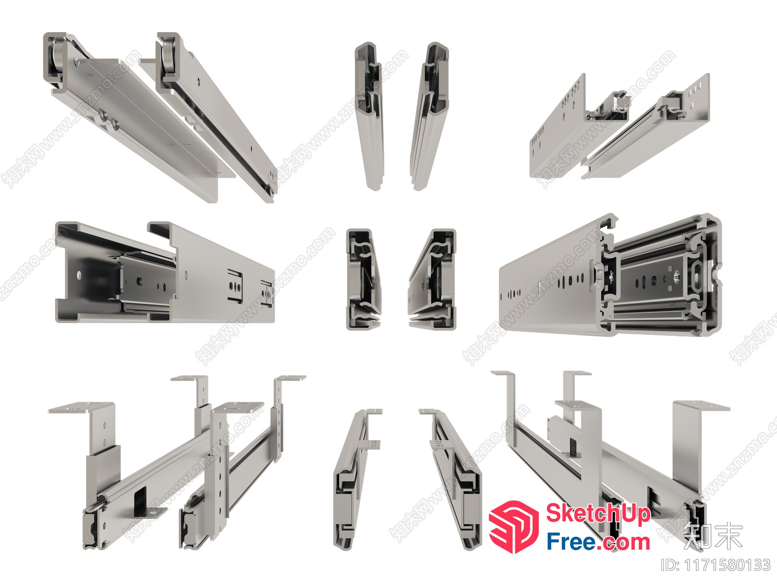 Metal Furniture Parts Collection 3D SketchUp File