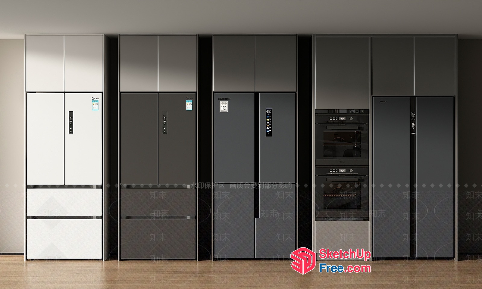 Elegant Modern Kitchen Appliances Showcase 3D SketchUp File