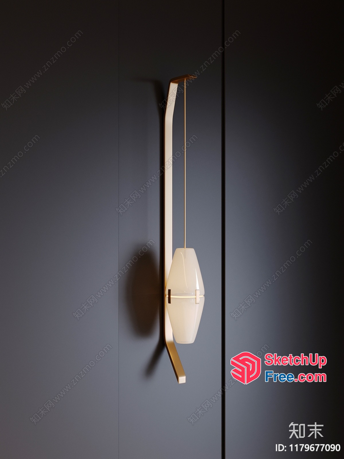 Elegant Modern Wall Lamp With Minimalist Design 3D SketchUp File
