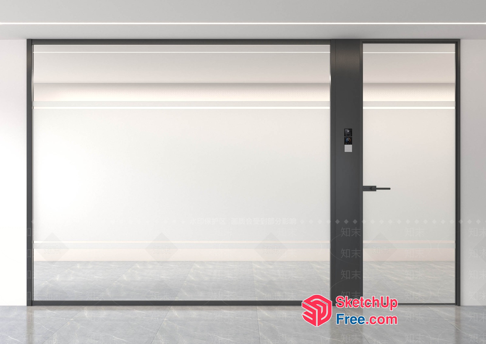 Modern Minimalist Elevator Interior Design 3D SketchUp File