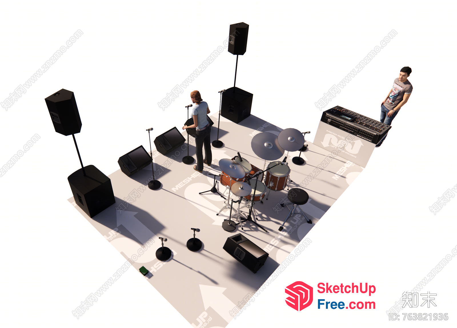 Band Practice Space 3D SketchUp File