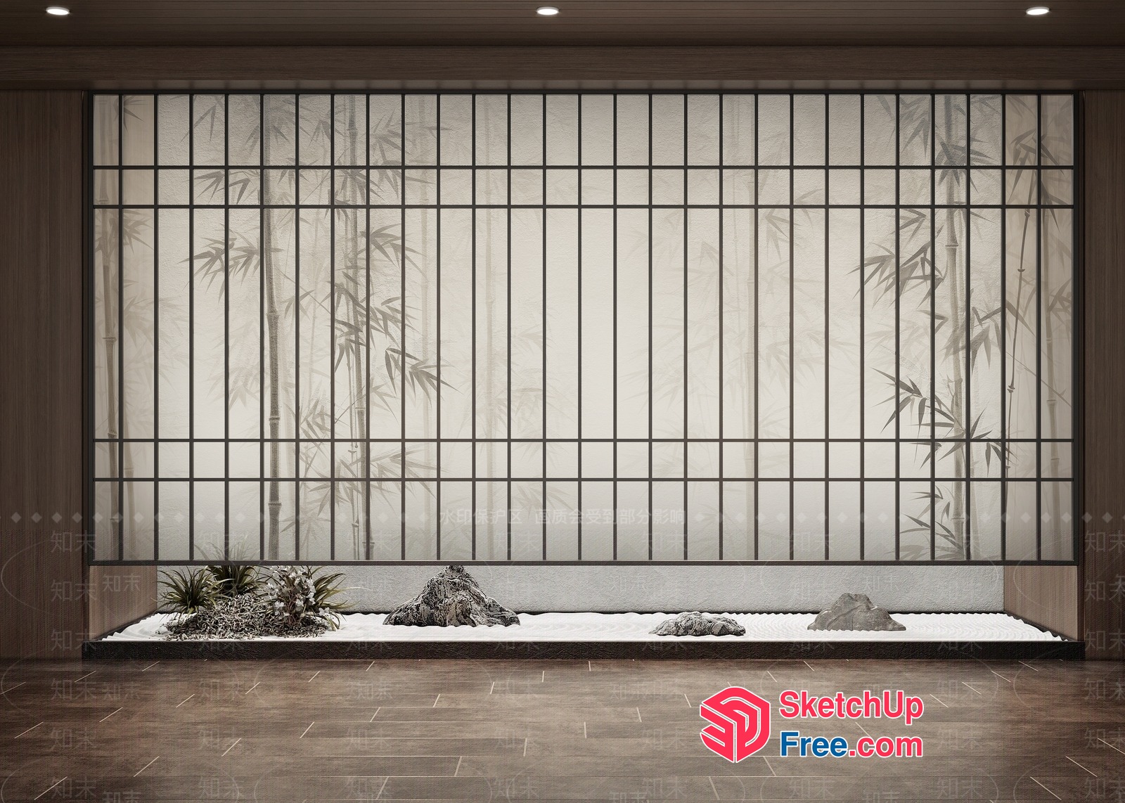 Zen Inspired Japanese Style Interior 3D SketchUp File