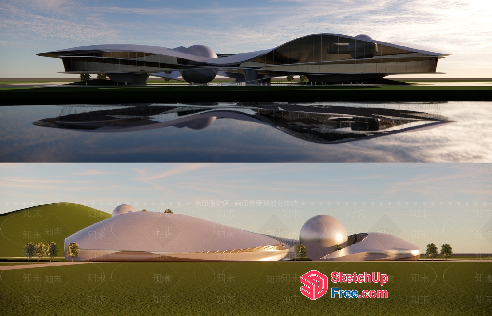 Futuristic Space Capsule-Inspired Building 3D SketchUp File