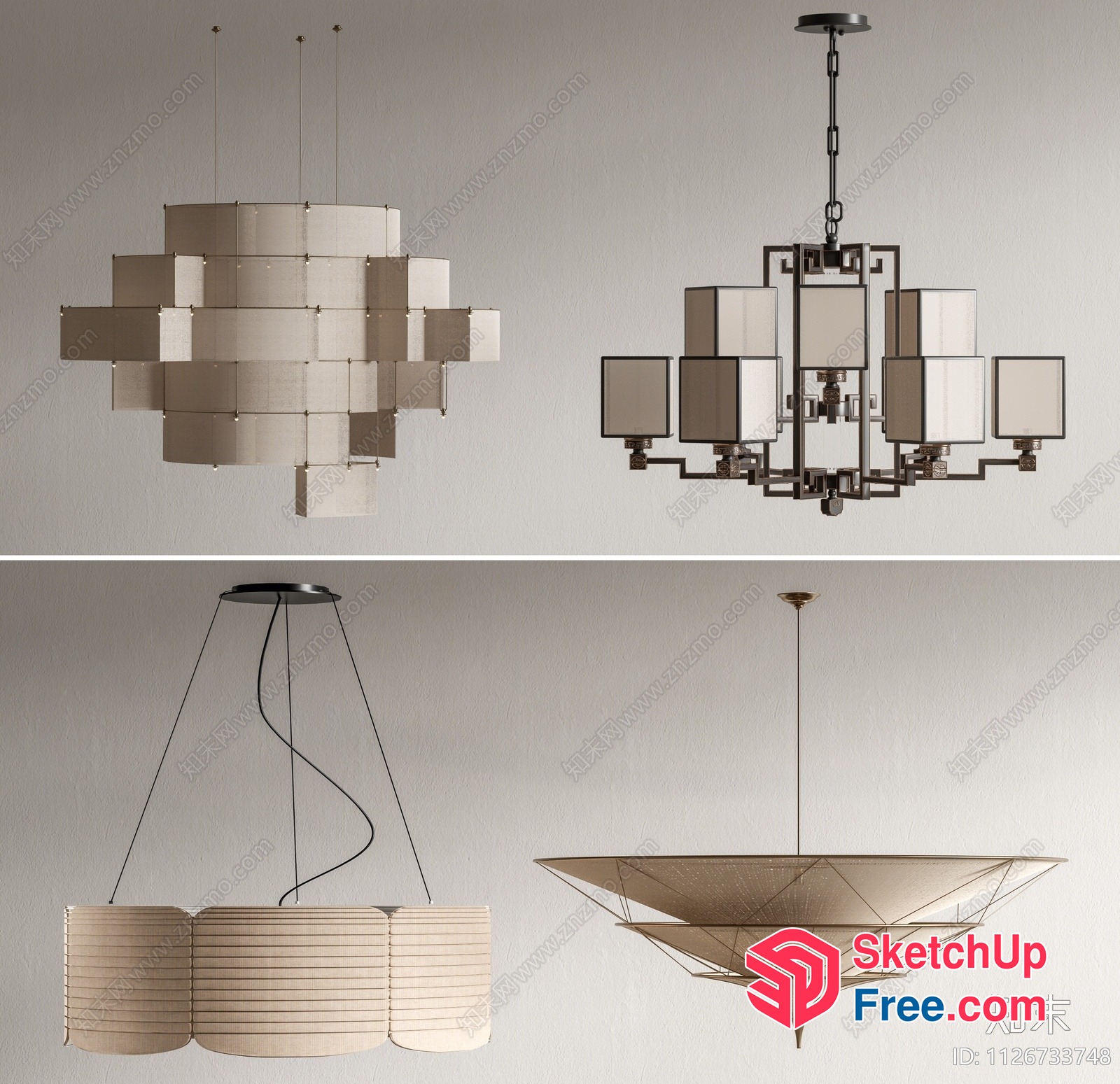 Modern Ceiling Lighting Designs 3D SketchUp File