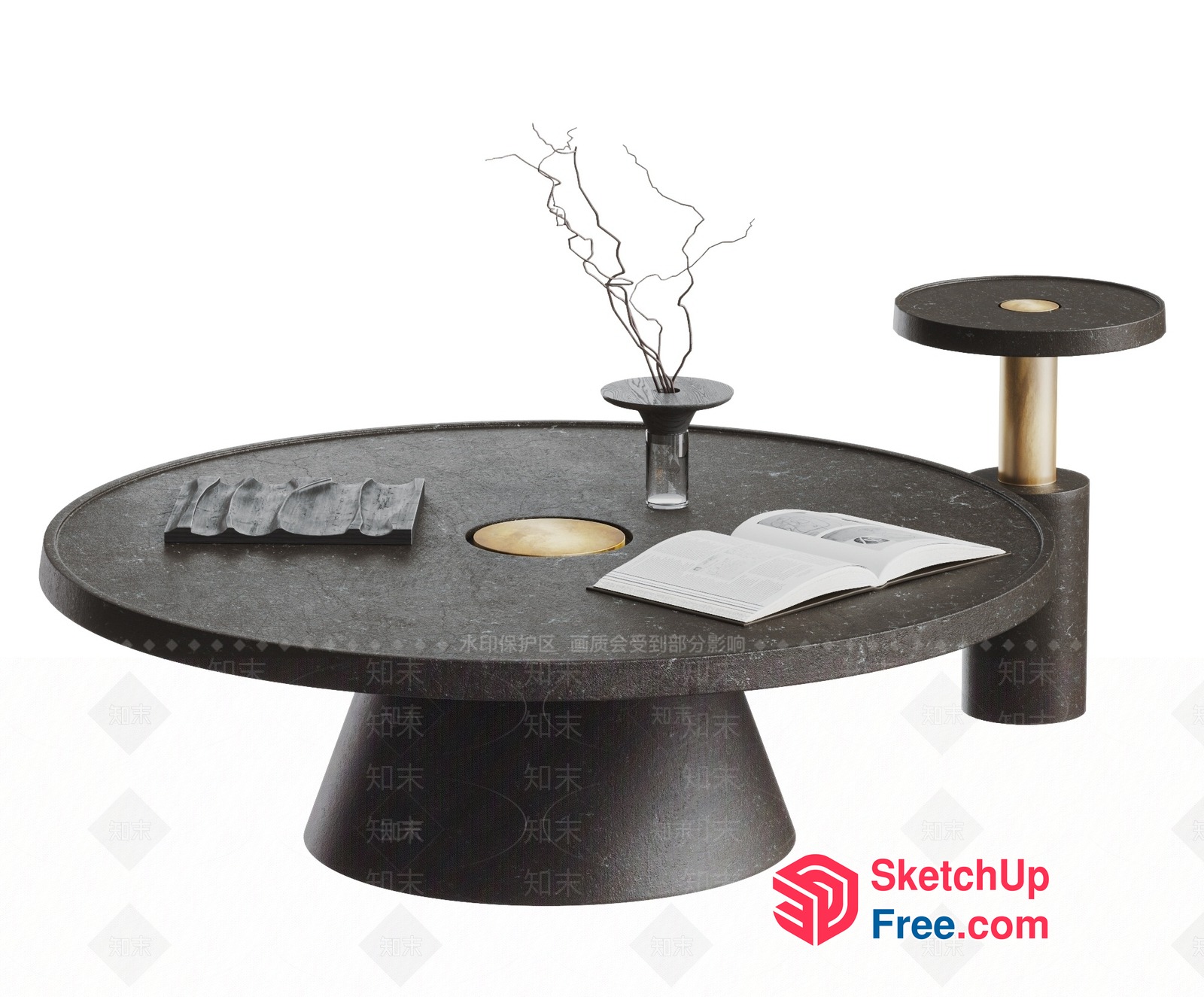 Elegant Round Table With Modern Decor 3D SketchUp File