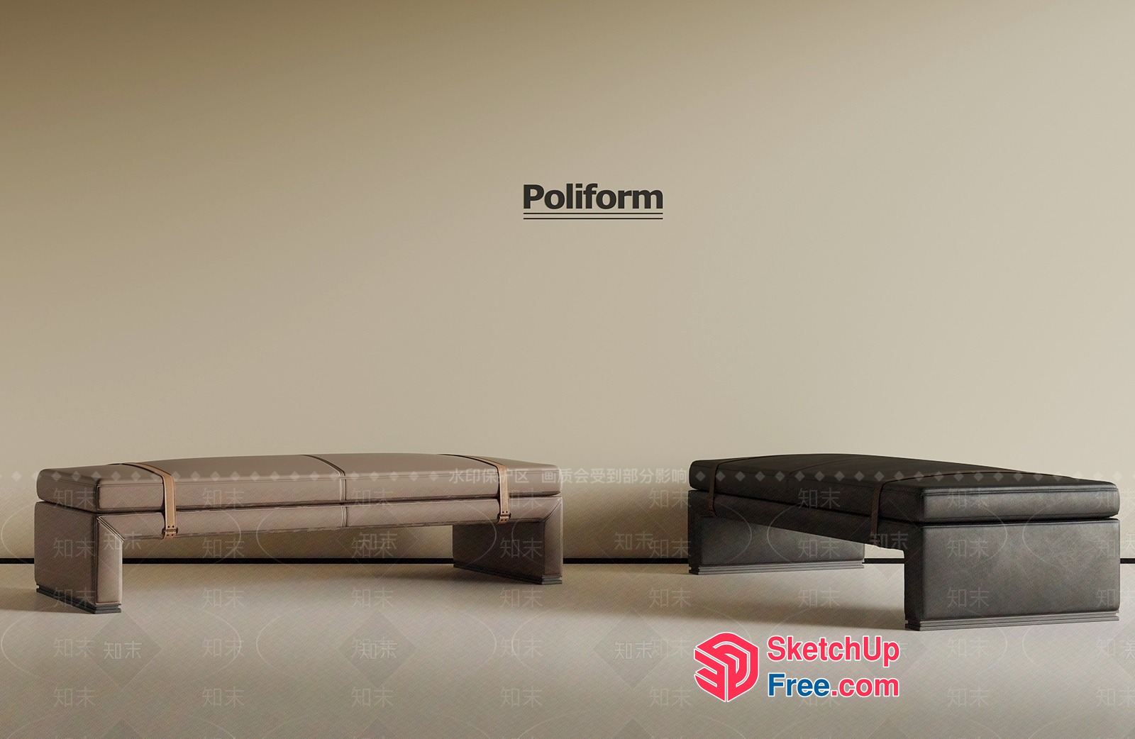 Poliform Sofa Set 3D SketchUp File