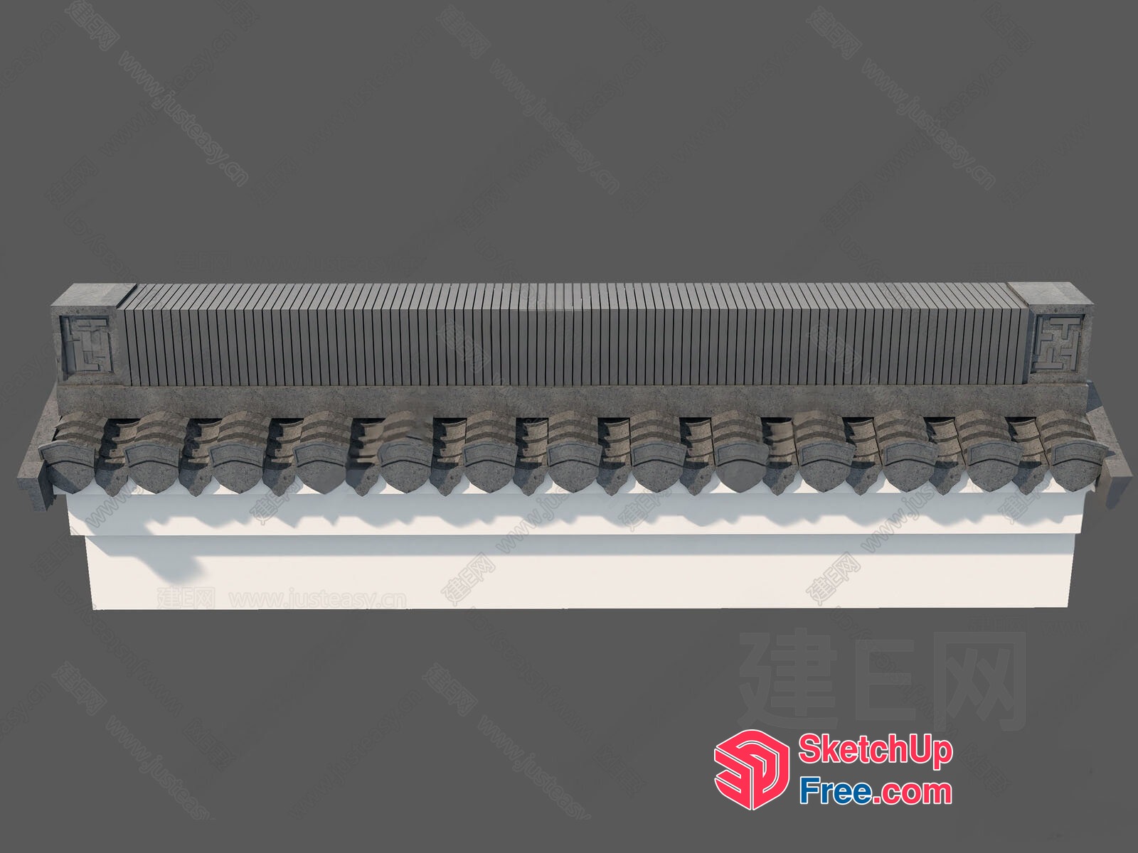 Traditional Asian Roof Structure 3D SketchUp File