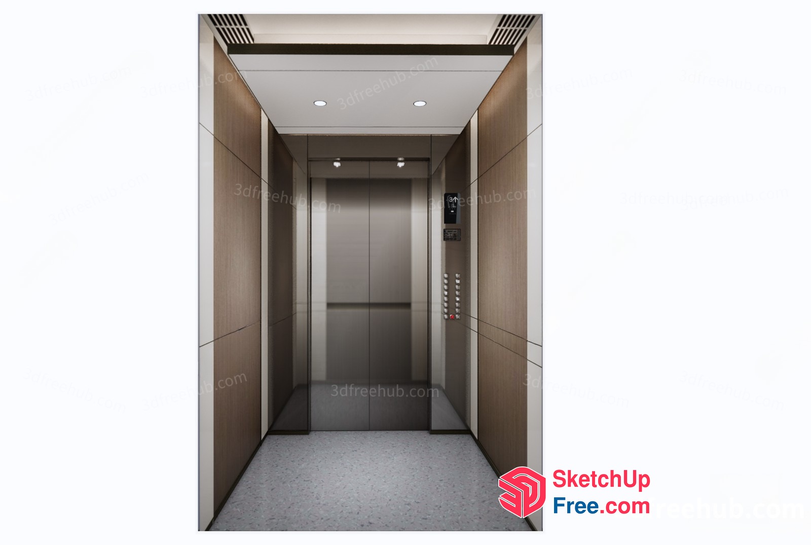 Modern Elevator Interior Design 3D SketchUp File