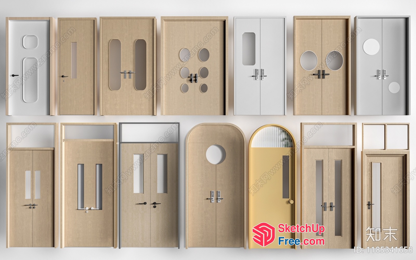 Modern Doors Collection 3D SketchUp File