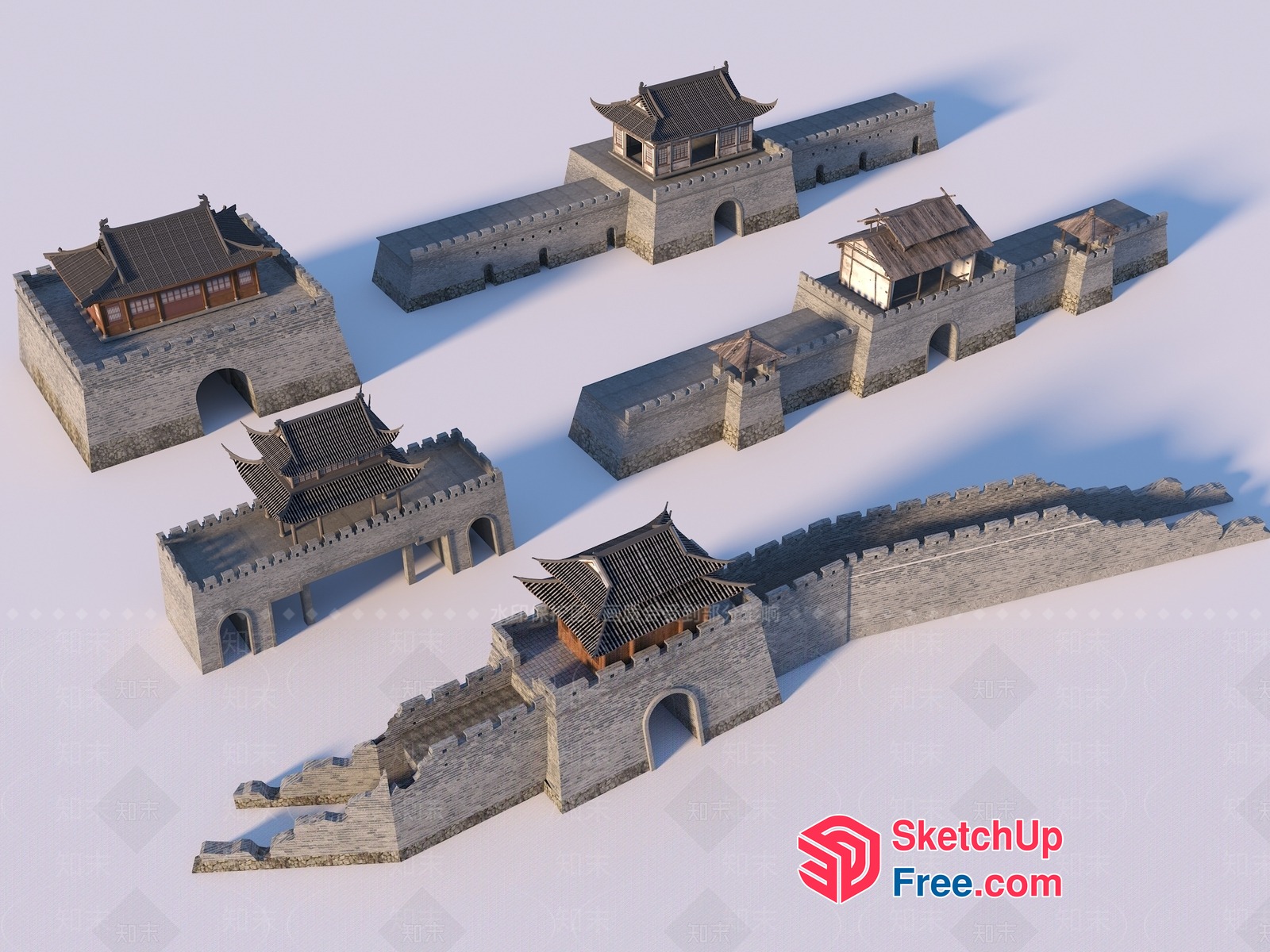 Ancient Chinese Architecture 3D SketchUp File