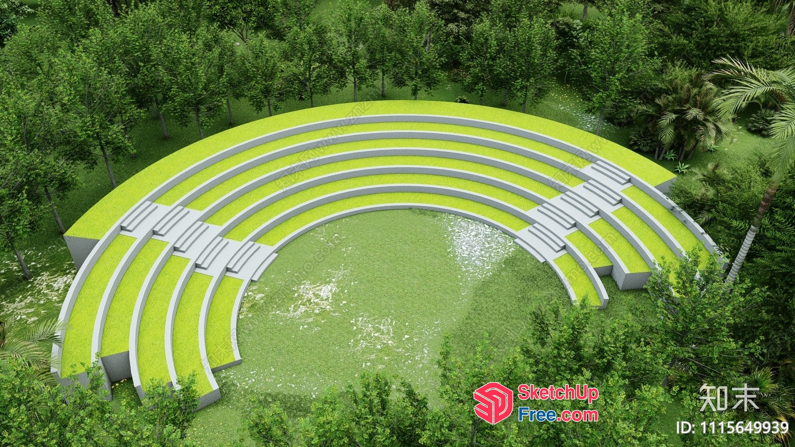 Serene Outdoor Amphitheater 3D SketchUp File