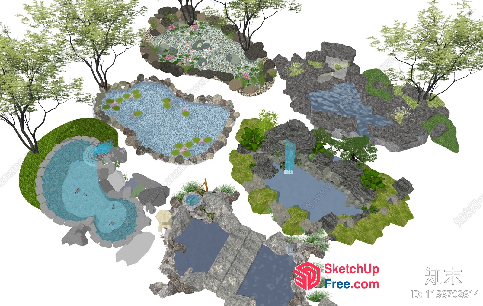 Japanese-Style Serene Outdoor Oasis 3D SketchUp File