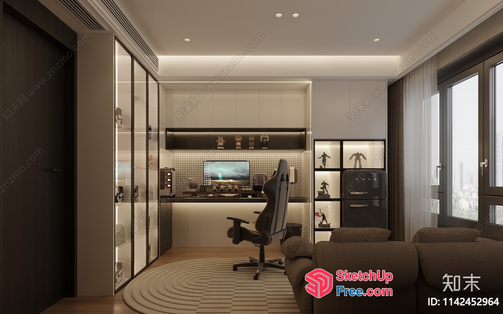 Modern Minimalist Living Room With Sleek Furniture And Decor 3D SketchUp File