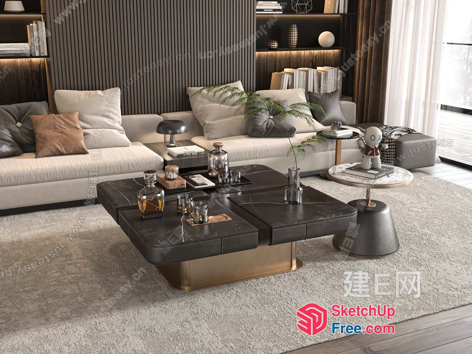 Elegant Modern Living Room Interior 3D SketchUp File