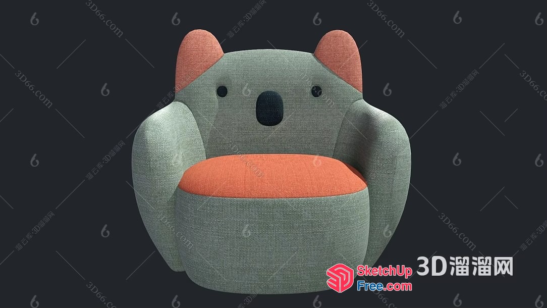 Cute Koala-Shaped Armchair 3D SketchUp File