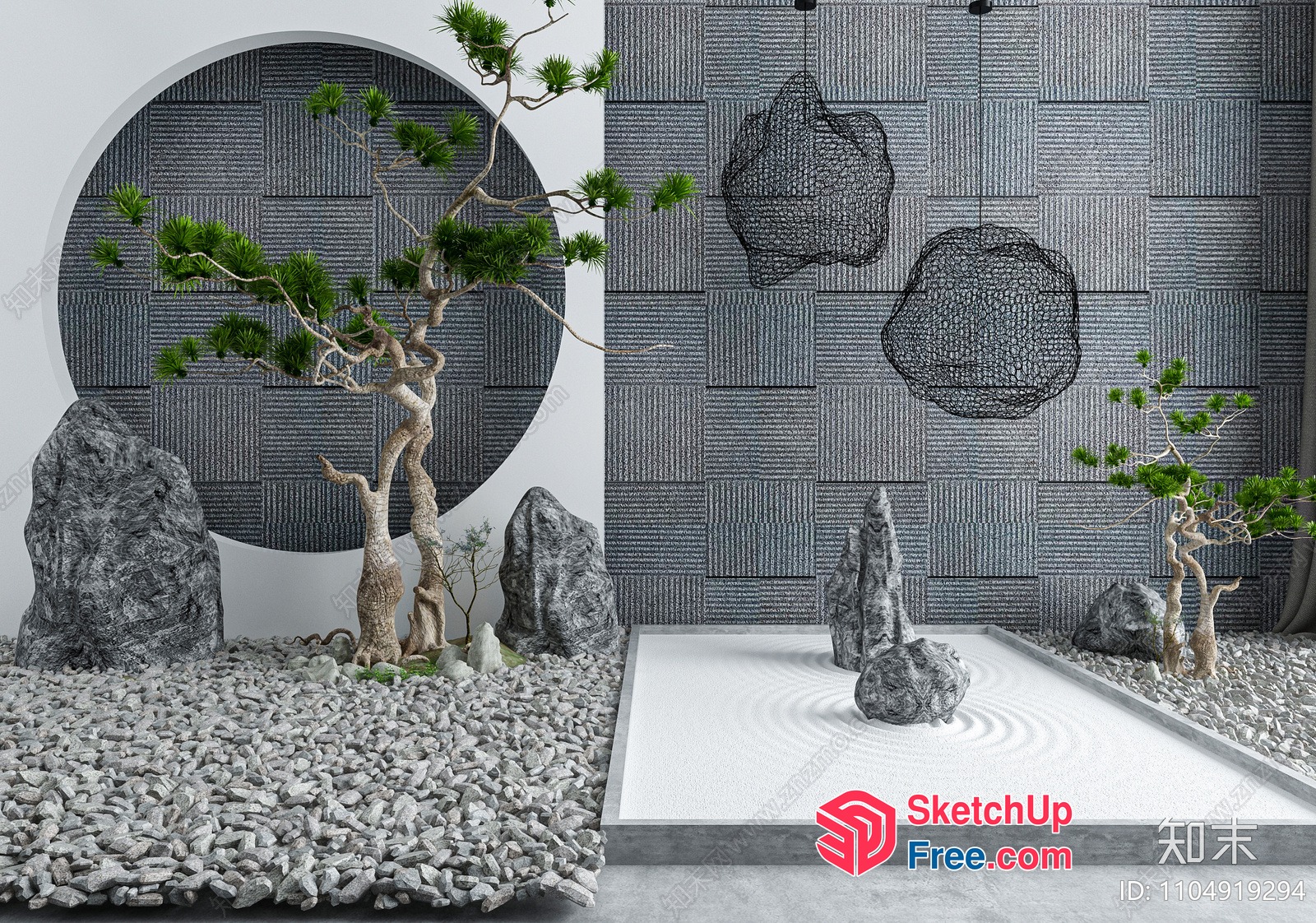 Zen-Inspired Minimalist Japanese Style Interior 3D SketchUp File