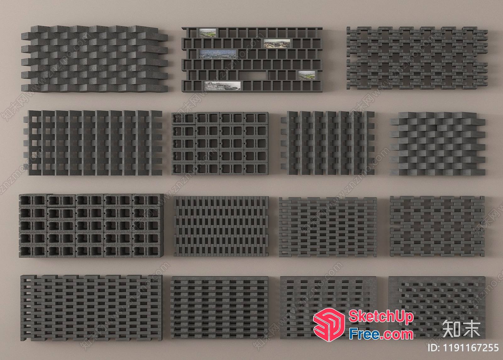 Wall Paneling Patterns 3D SketchUp File