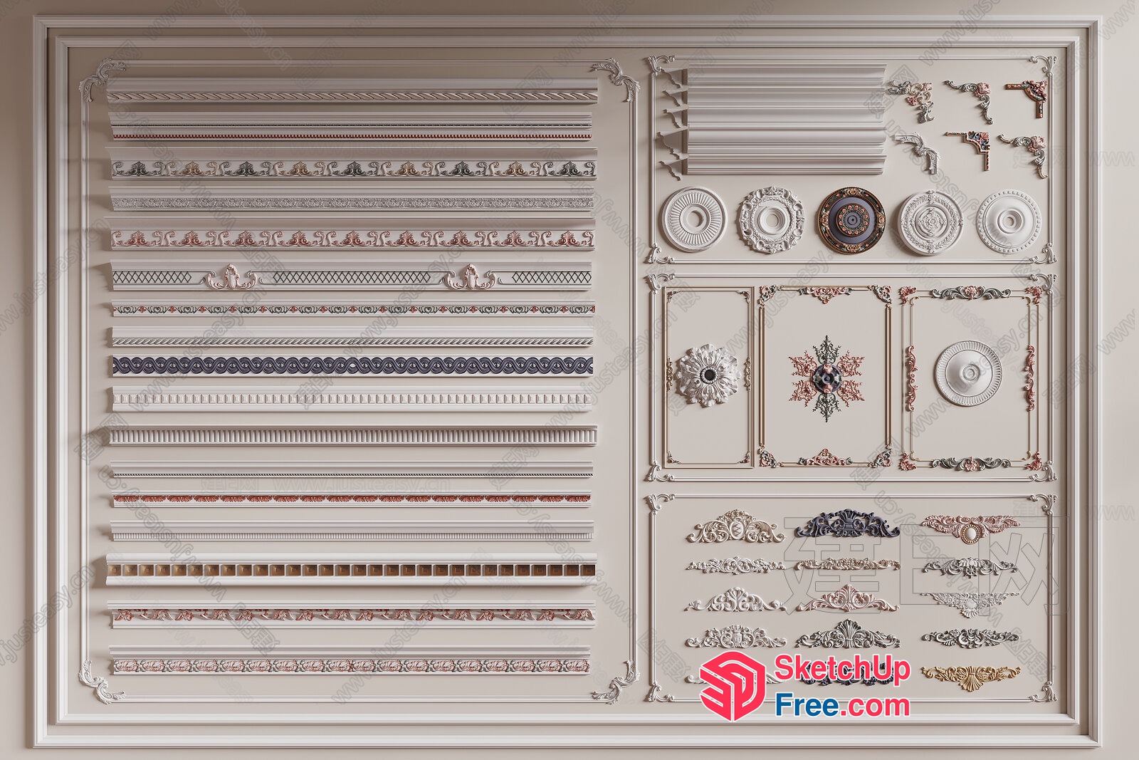 Ornate Ceiling Decorations 3D SketchUp File