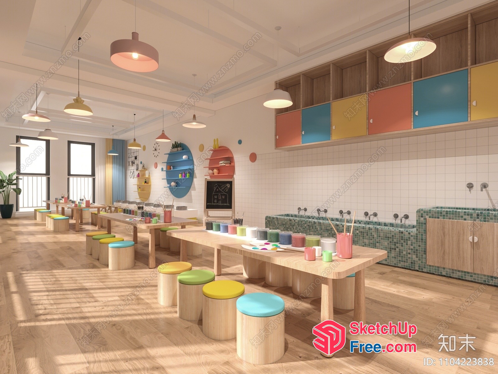 Colorful And Modern Children'S Playroom 3D SketchUp File