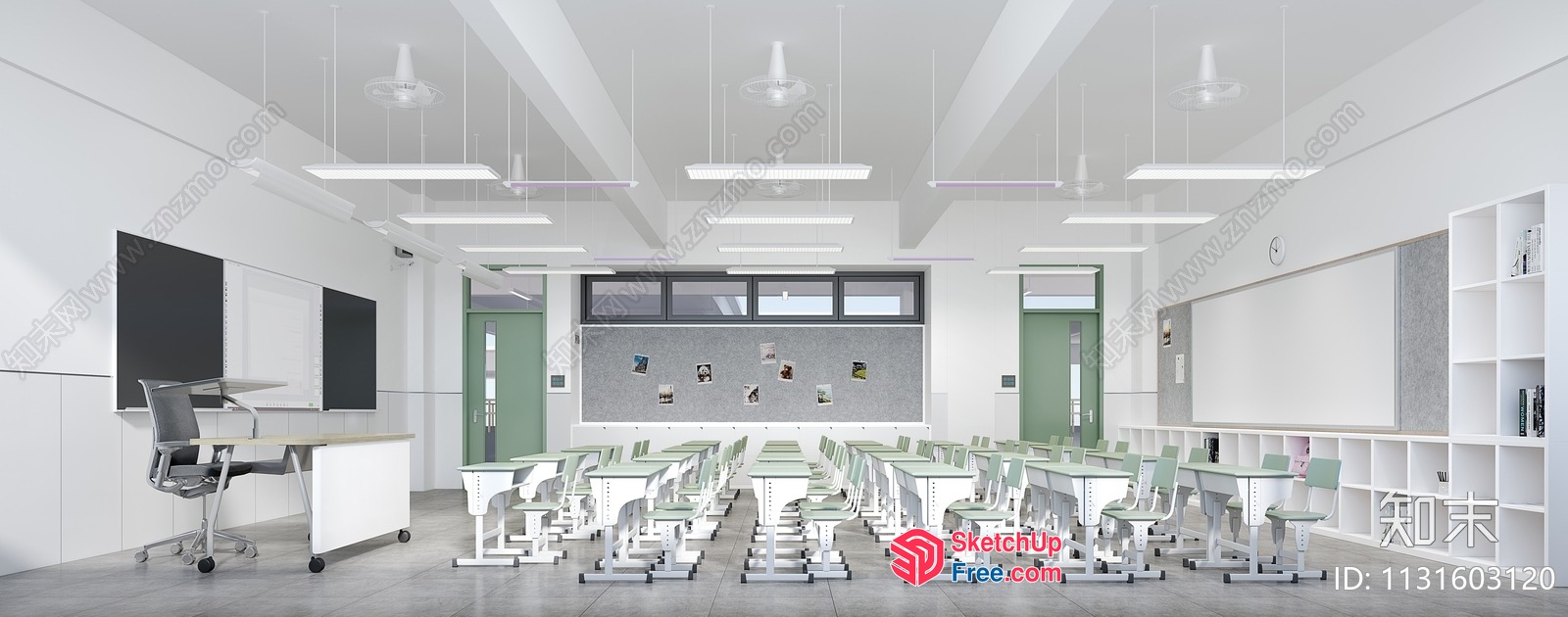 Modern Classroom Interior Design With Minimalist Style 3D SketchUp File