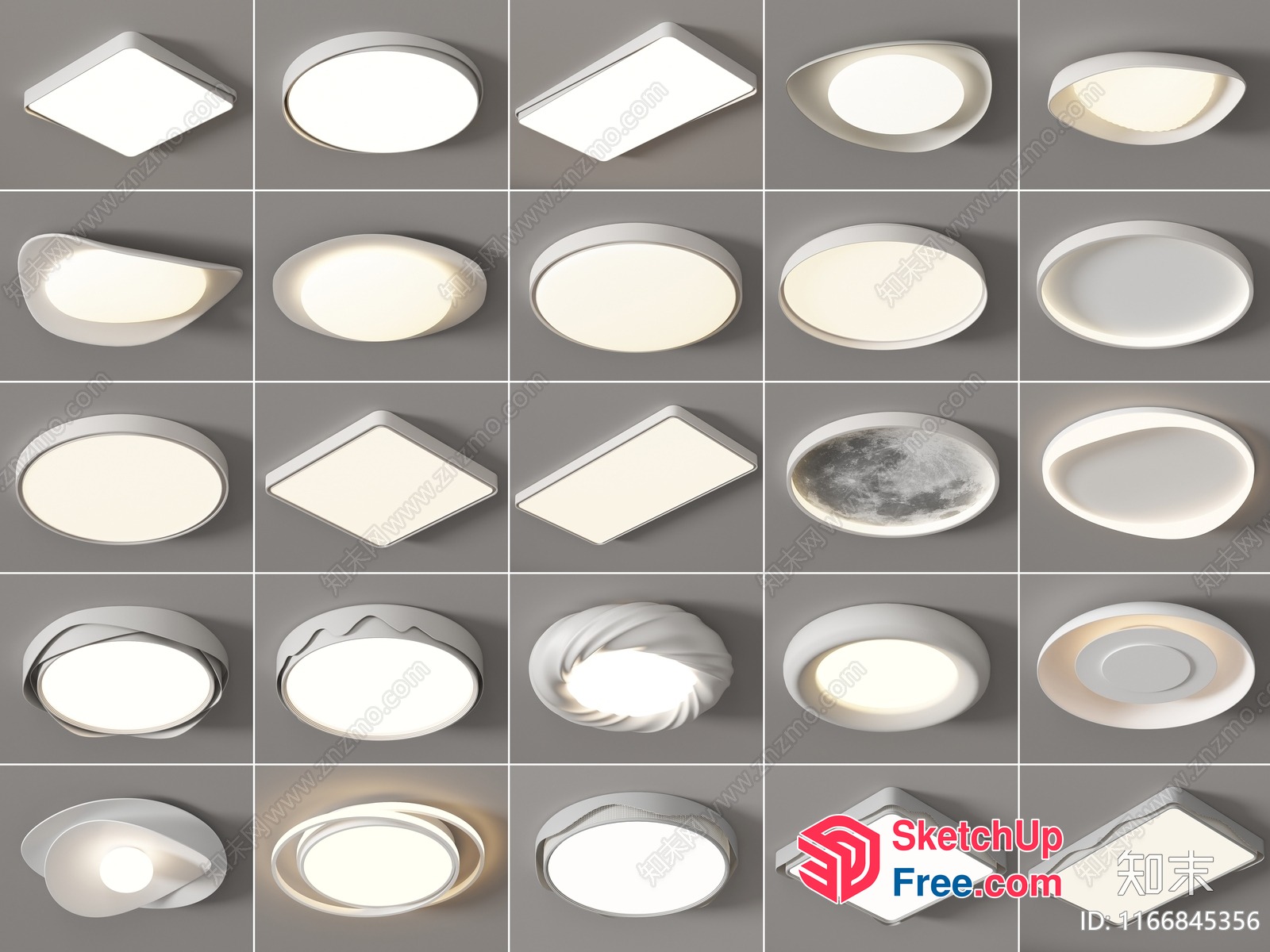 Ceiling Light Options 3D SketchUp File