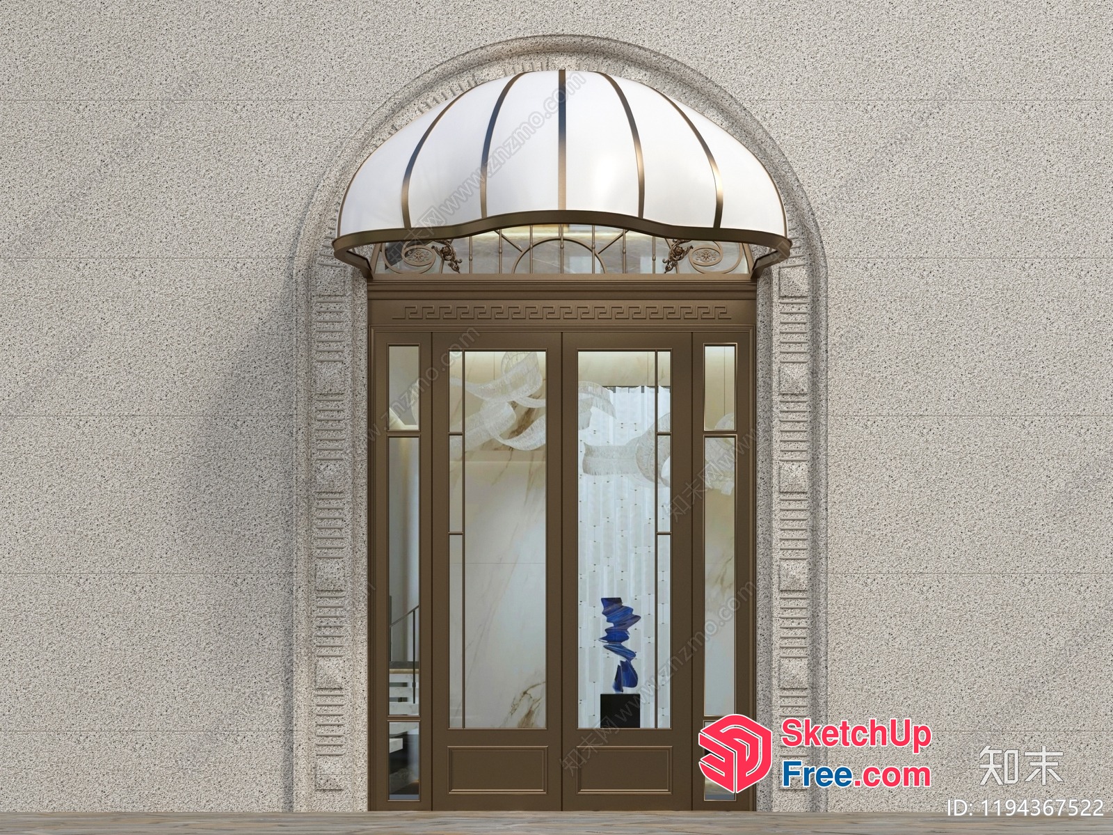 Elegant European-Style Doorway With Ornate Details 3D SketchUp File