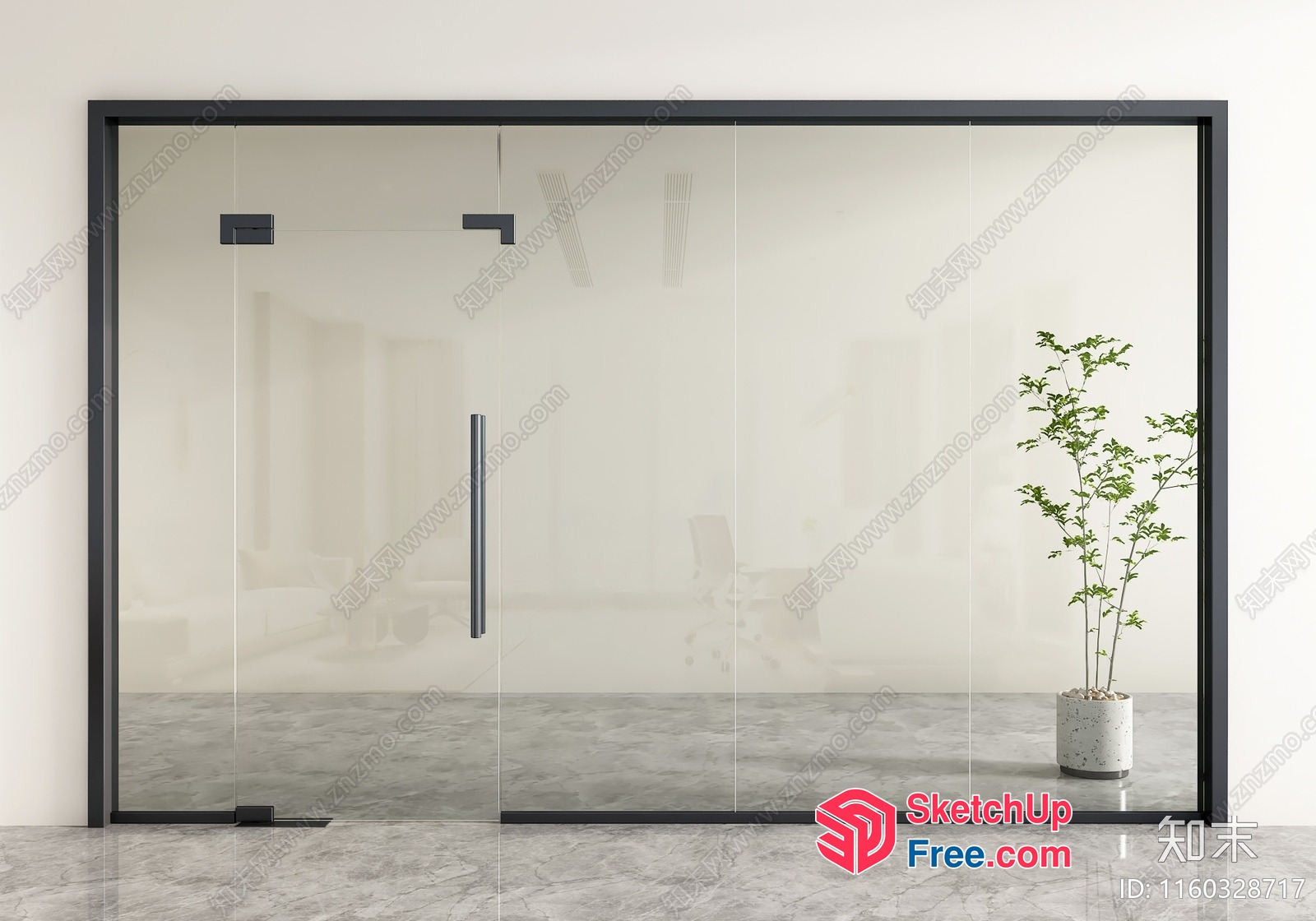 Glass Curtain Wall 3D SketchUp File