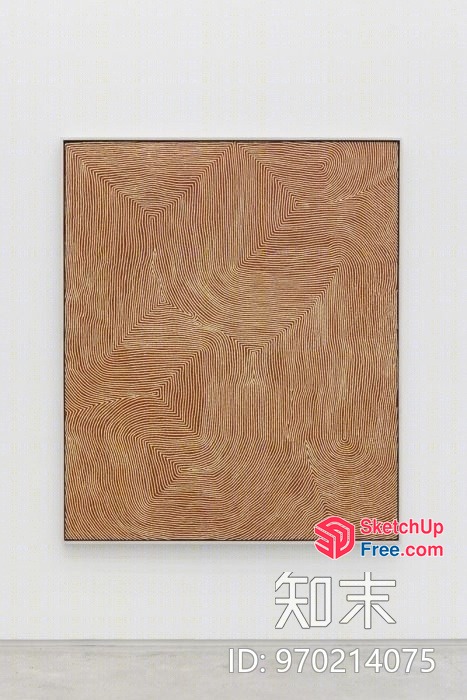 Intricate Wood Pattern On Rectangular Wall 3D SketchUp File