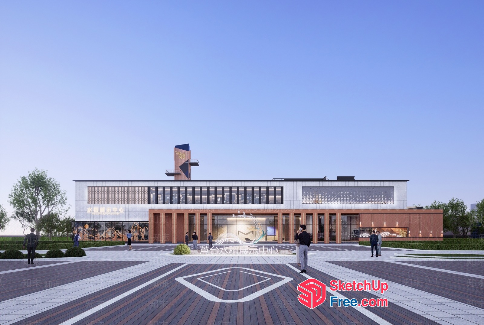 Modern Commercial Street Cladding 3D SketchUp File