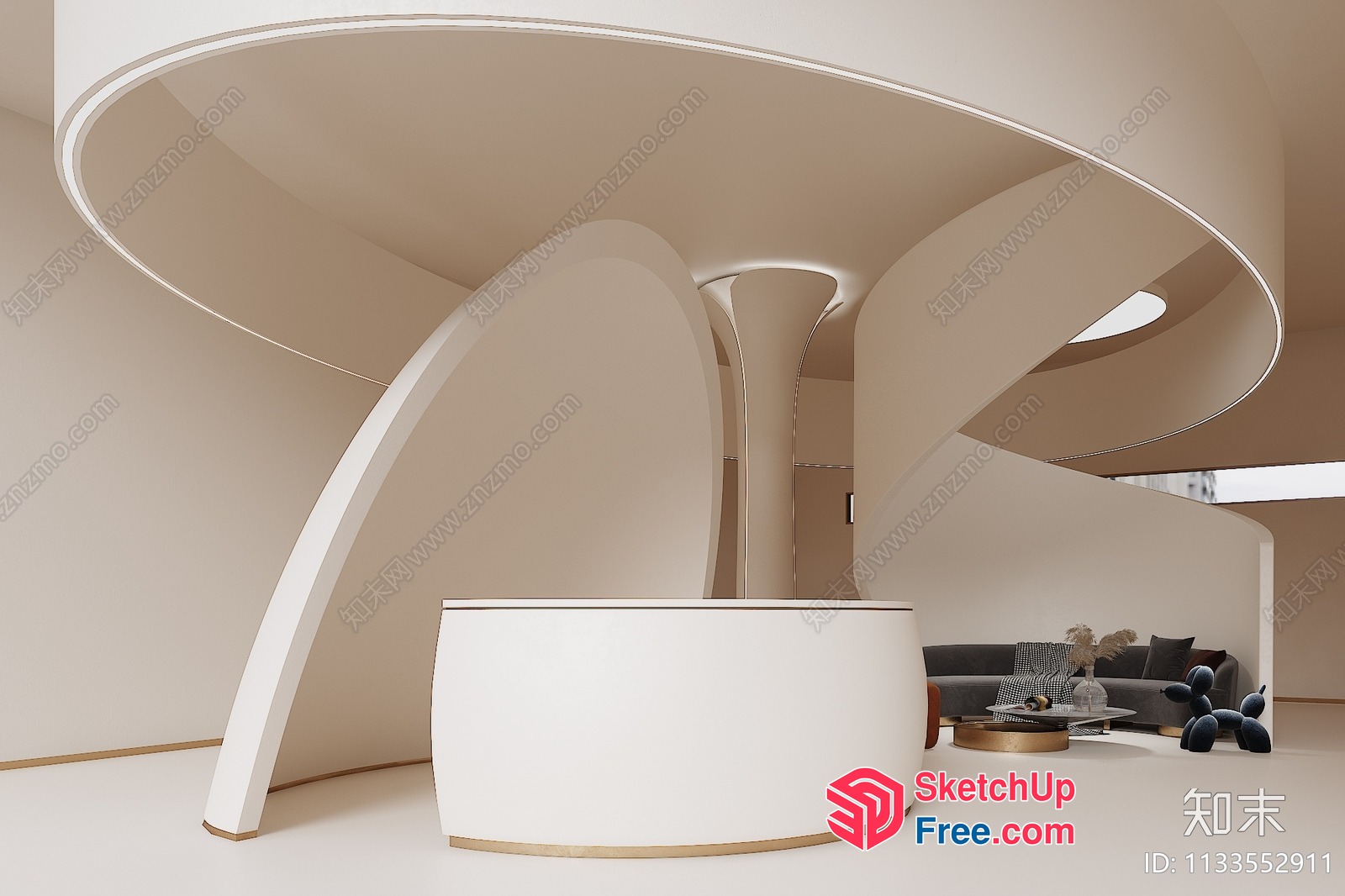 Modern Minimalist Interior Design 3D SketchUp File