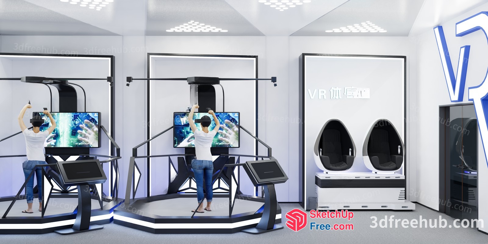 Virtual Reality Gaming Experience 3D SketchUp File