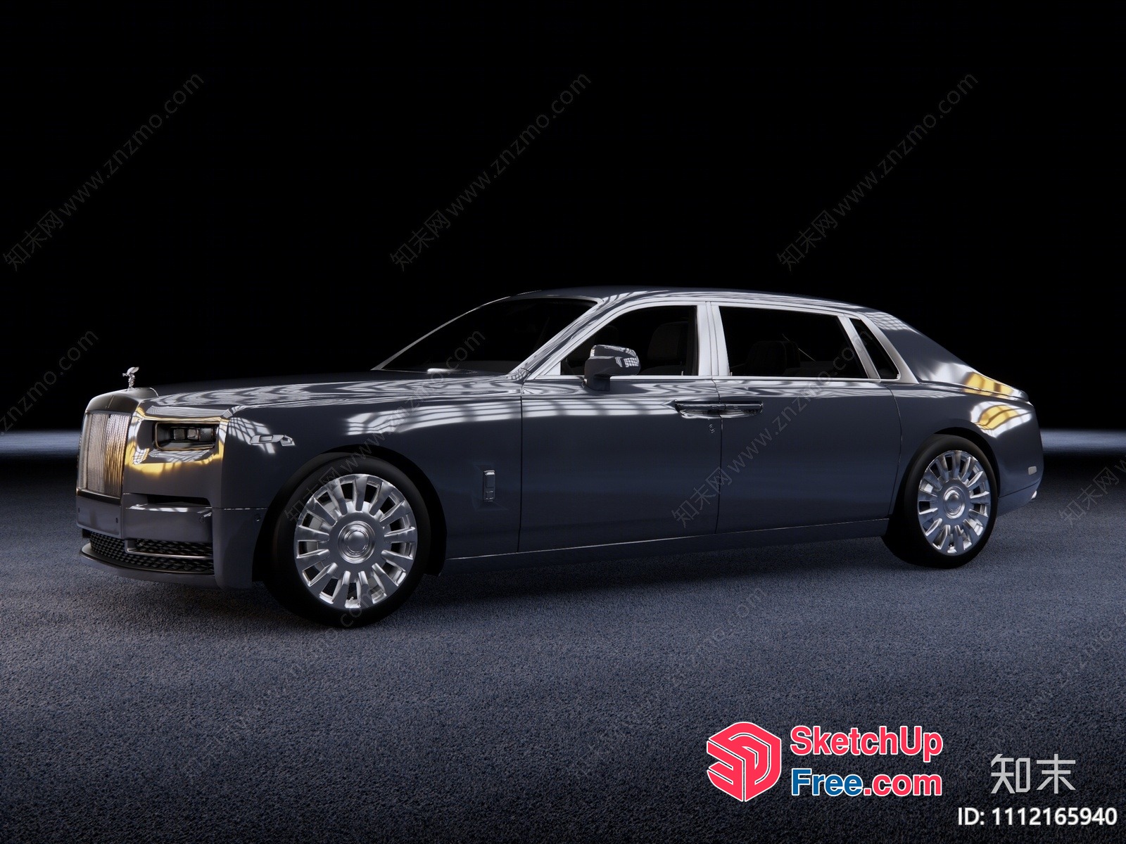 Luxury Car Parked Indoors 3D SketchUp File