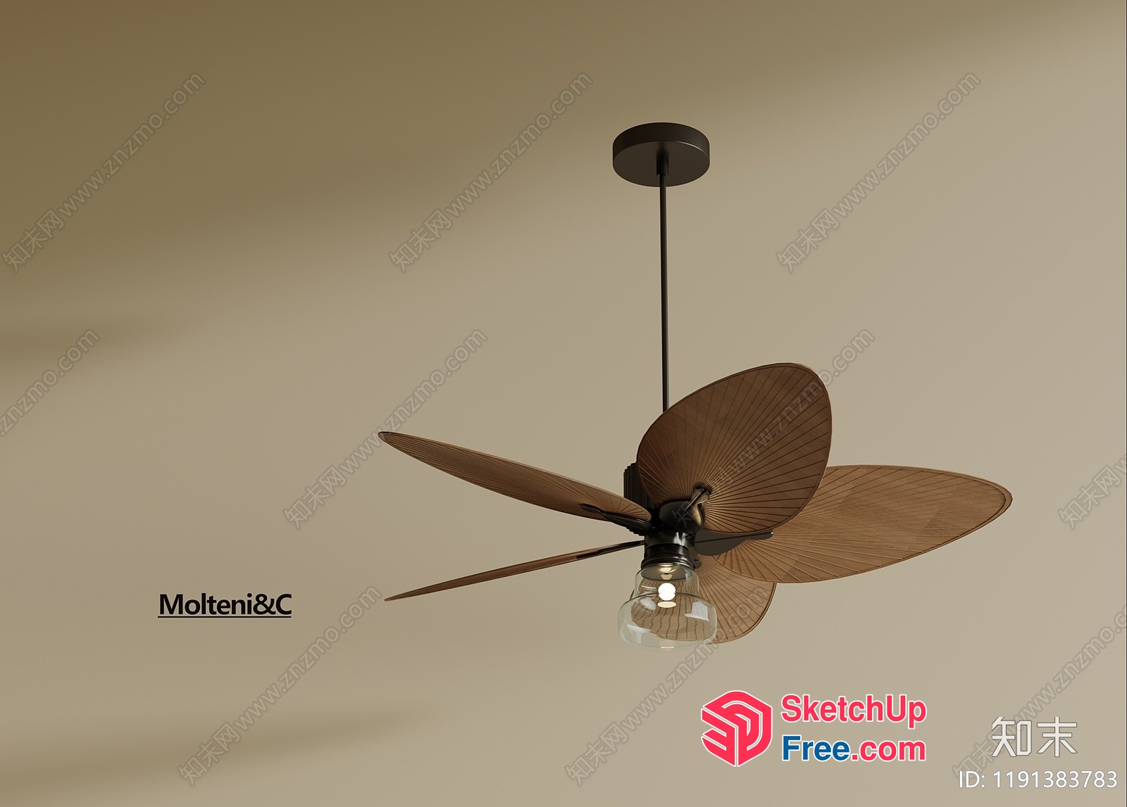 Elegant And Modern Ceiling Fan 3D SketchUp File