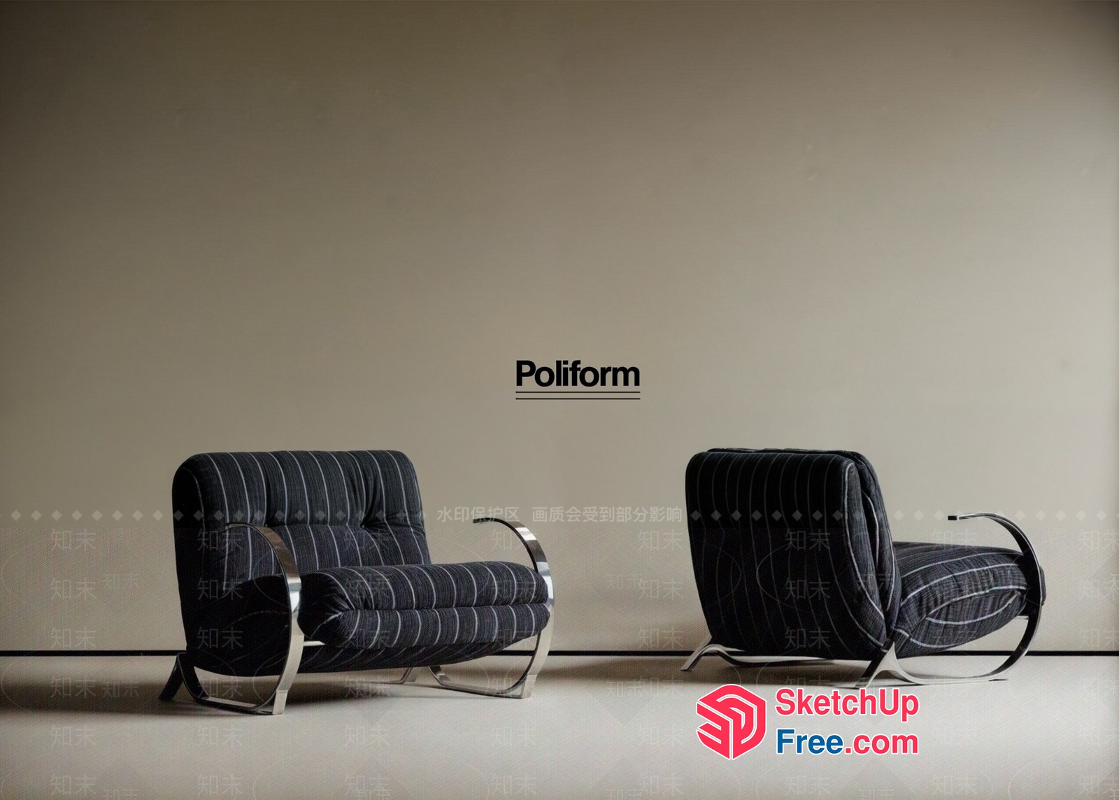 Poliform Chairs 3D SketchUp File